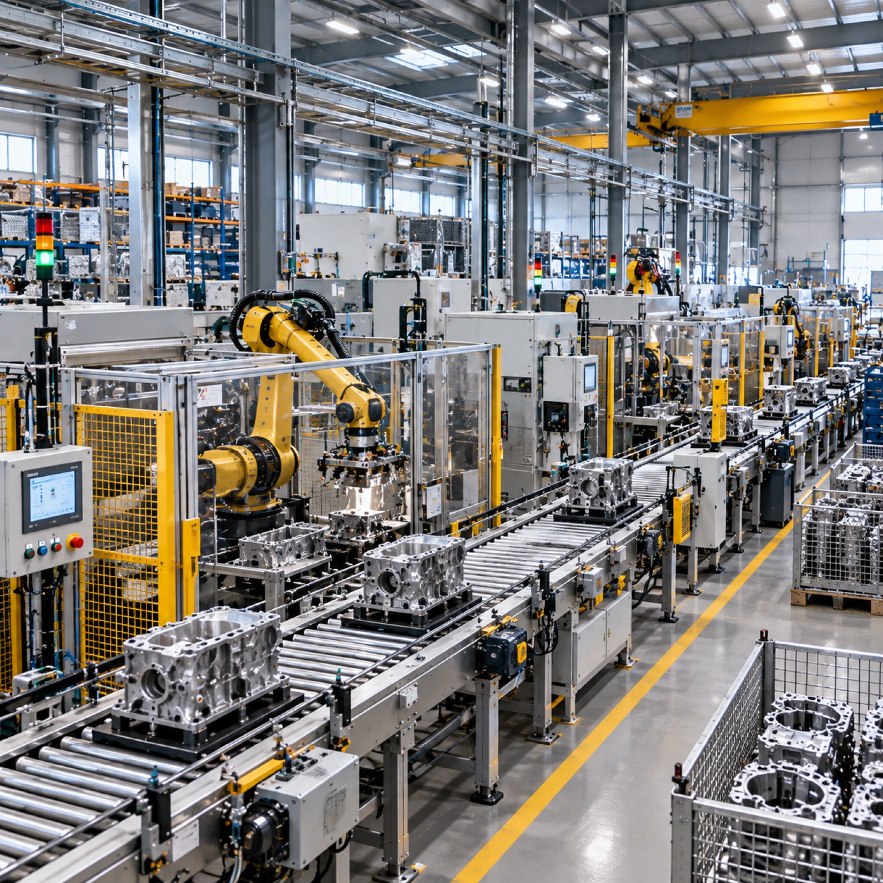 Endüstriyel Üretim — Fabrika ve üretim hattı PLC/SCADA otomasyonu. EGO Automation sektör uygulaması