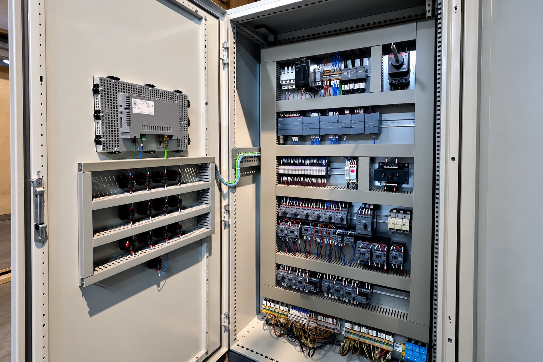 PLC Panoları — Siemens, Schneider ve Omron tabanlı proses kontrol panoları ve dağıtılmış I/O altyapısı. EGO Automation